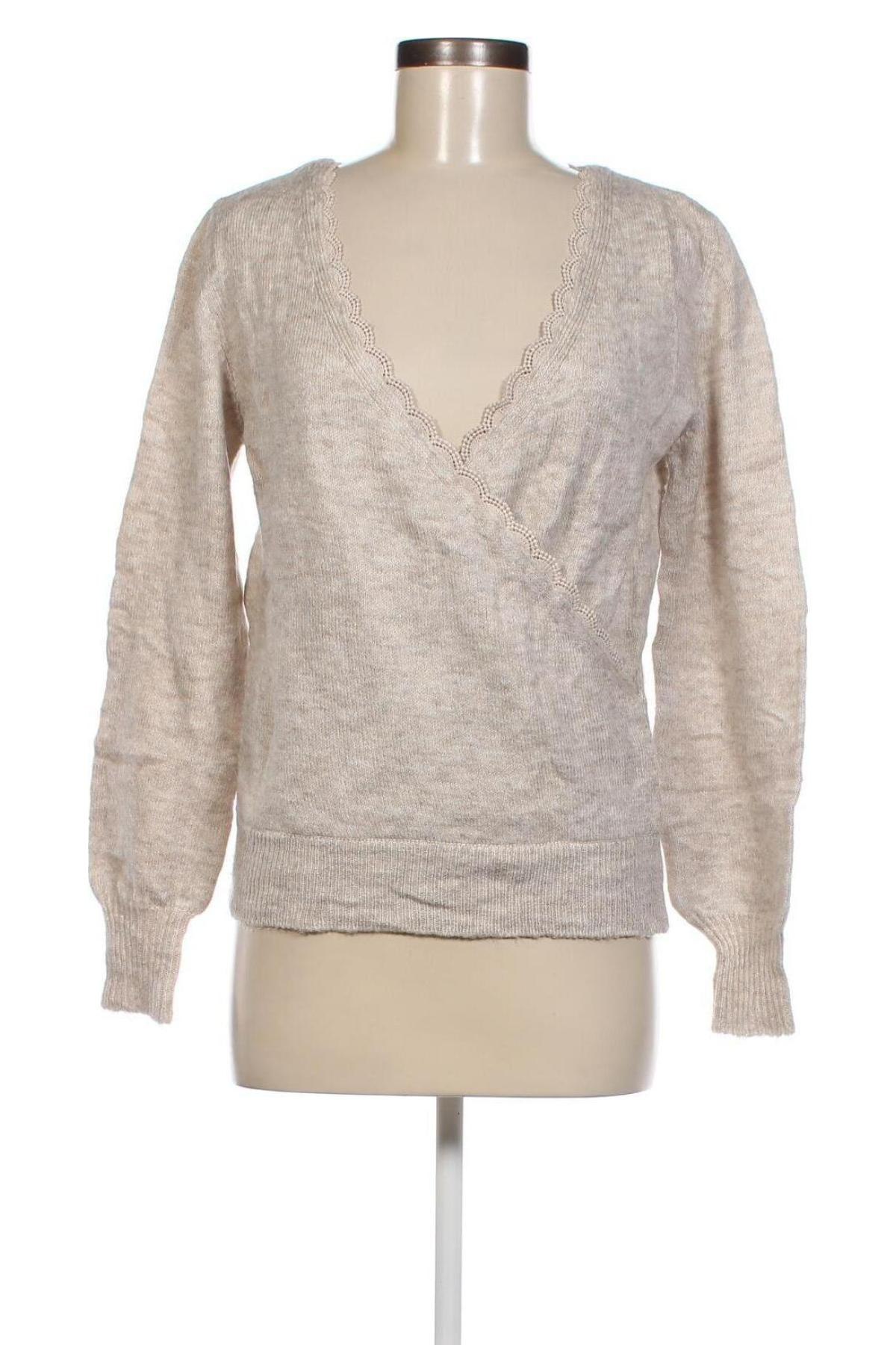 Дамски пуловер Glamour, Размер M, Цвят Бежов, Цена 8,70 лв.