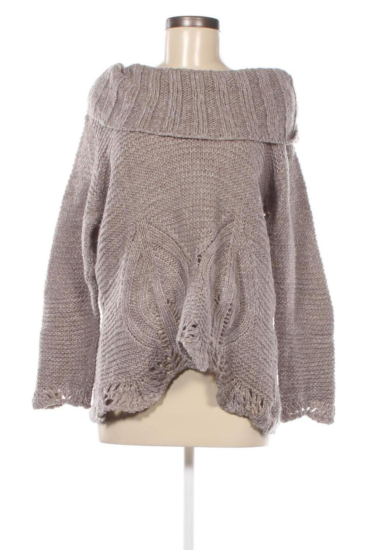 Дамски пуловер Patrice Breal, Размер L, Цвят Сив, Цена 9,28 лв.