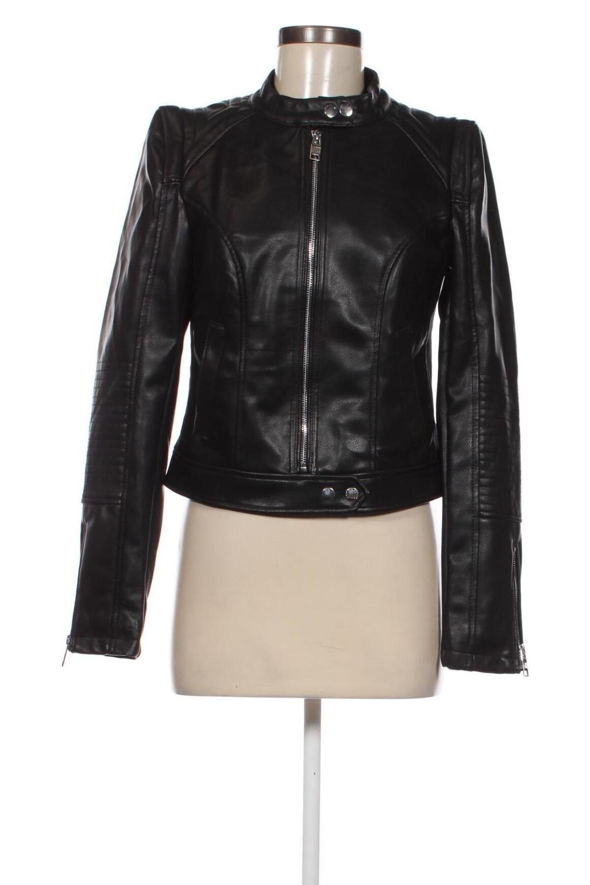 Dámska kožená bunda  Amisu, Veľkosť M, Farba Čierna, Cena  27,78 €