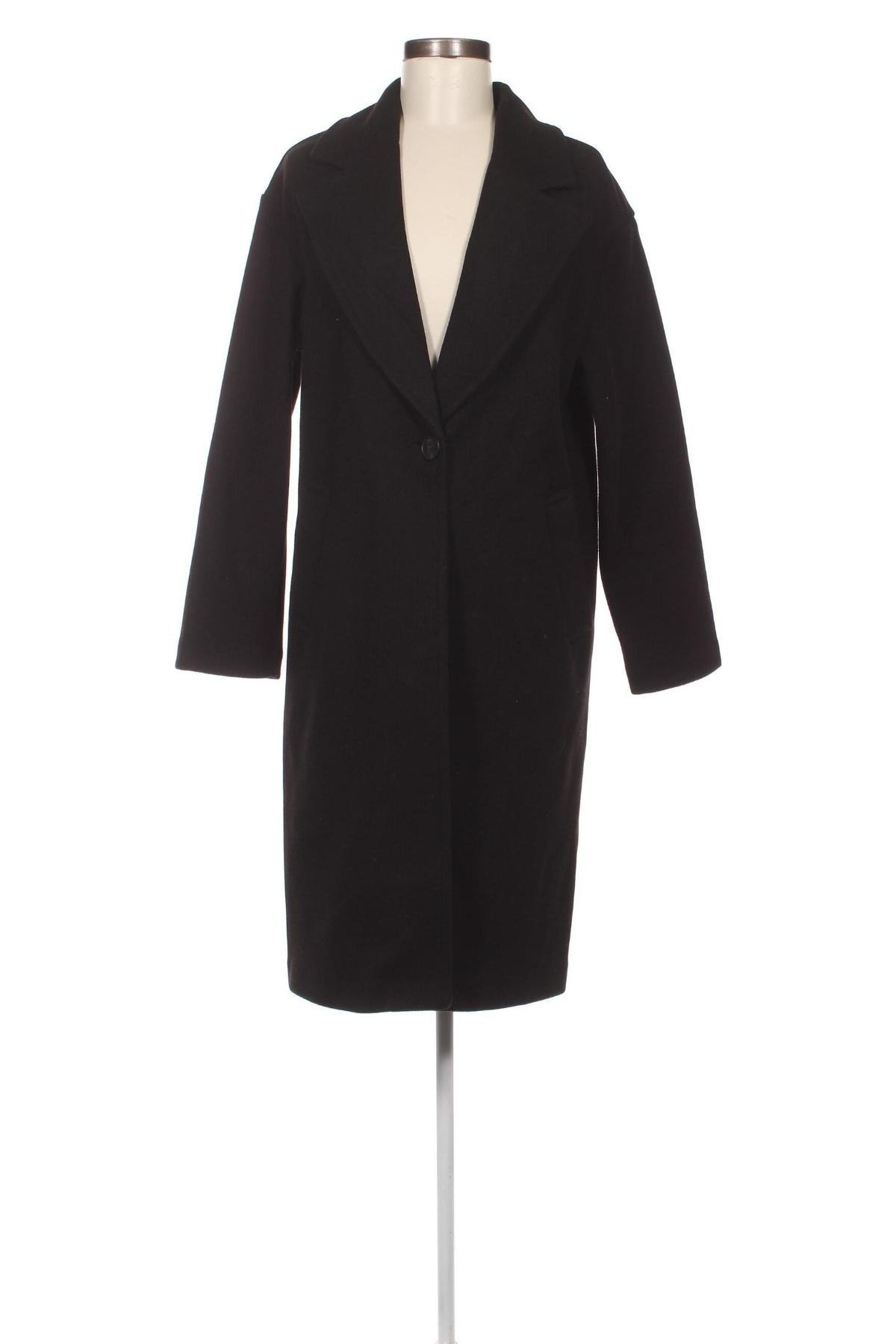Dámský kabát  Bershka, Velikost S, Barva Černá, Cena  772,00 Kč