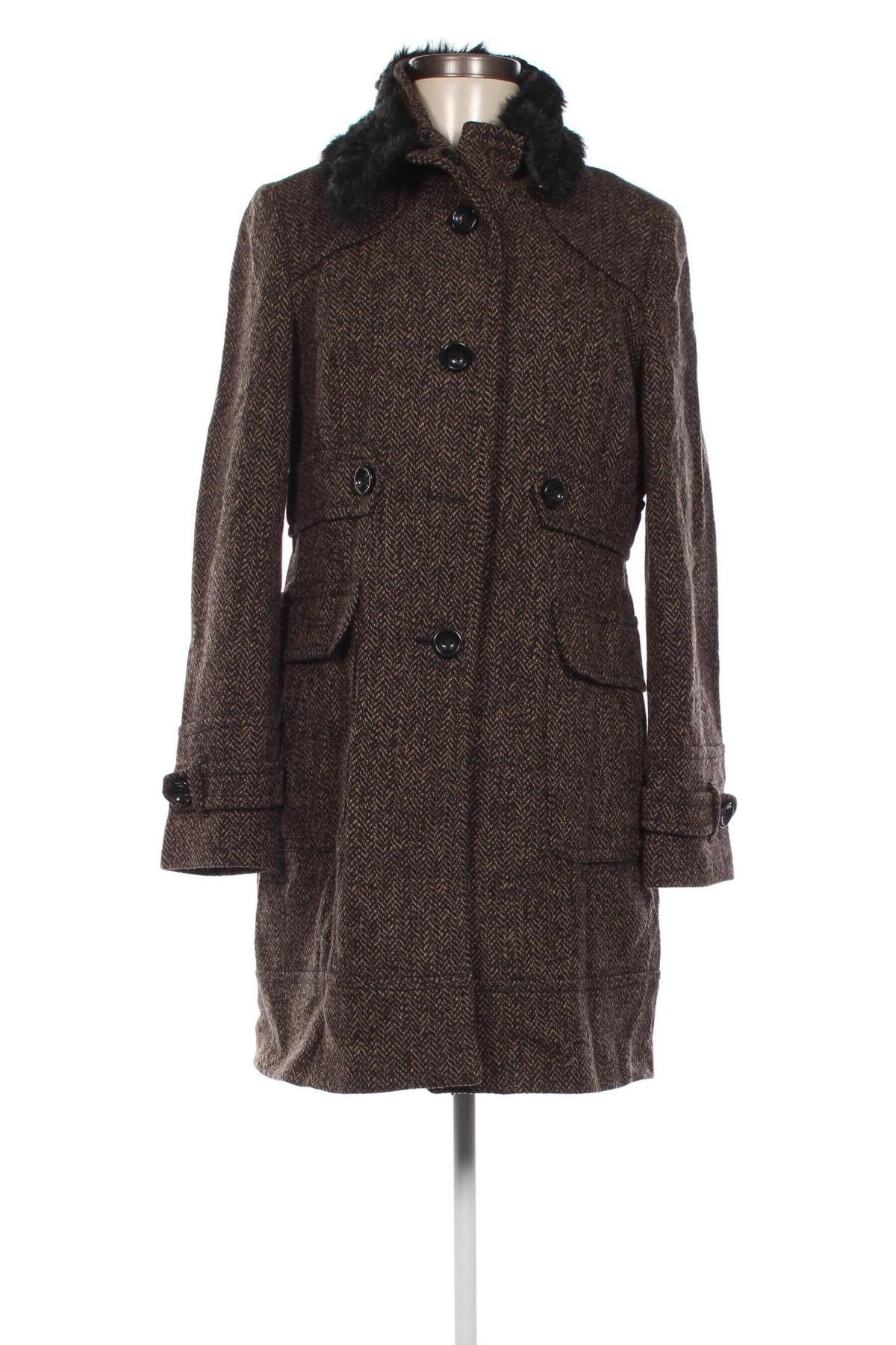 Дамско палто Cortefiel, Размер L, Цвят Кафяв, Цена 64,00 лв.