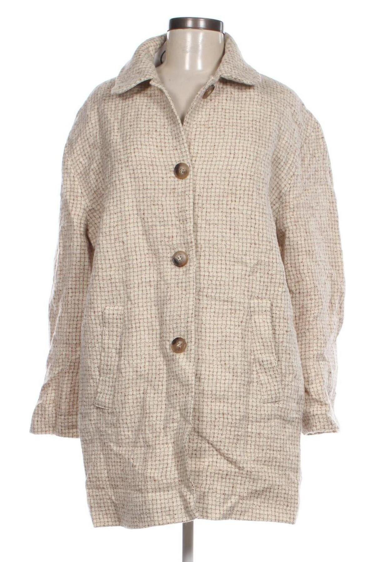 Γυναικείο παλτό Cyrillus, Μέγεθος L, Χρώμα Εκρού, Τιμή 34,21 €