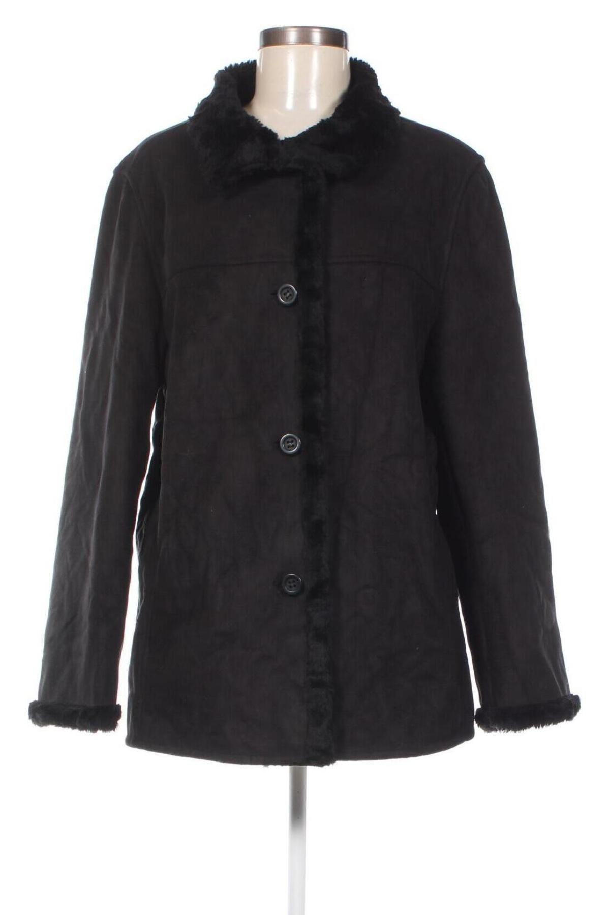 Дамско палто G.W., Размер L, Цвят Черен, Цена 14,08 лв.