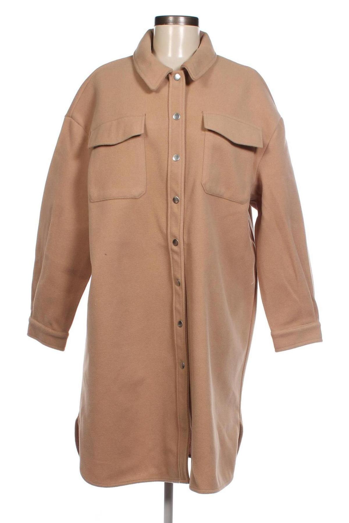 Дамско палто ONLY, Размер L, Цвят Бежов, Цена 27,55 лв.