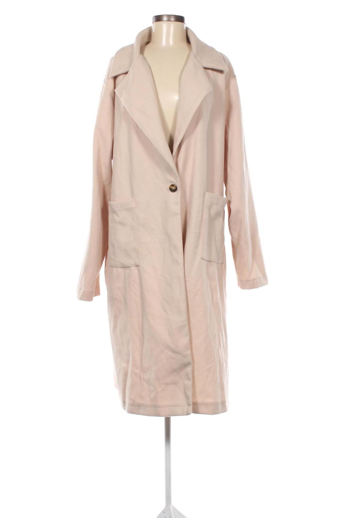 Γυναικείο παλτό SHEIN, Μέγεθος 4XL, Χρώμα  Μπέζ, Τιμή 19,40 €