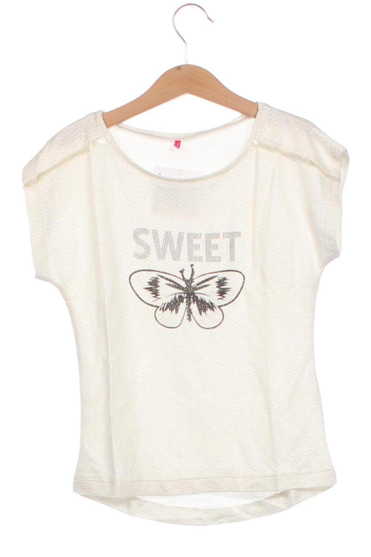 Детска блуза, Размер 7-8y/ 128-134 см, Цвят Екрю, Цена 12,24 лв.