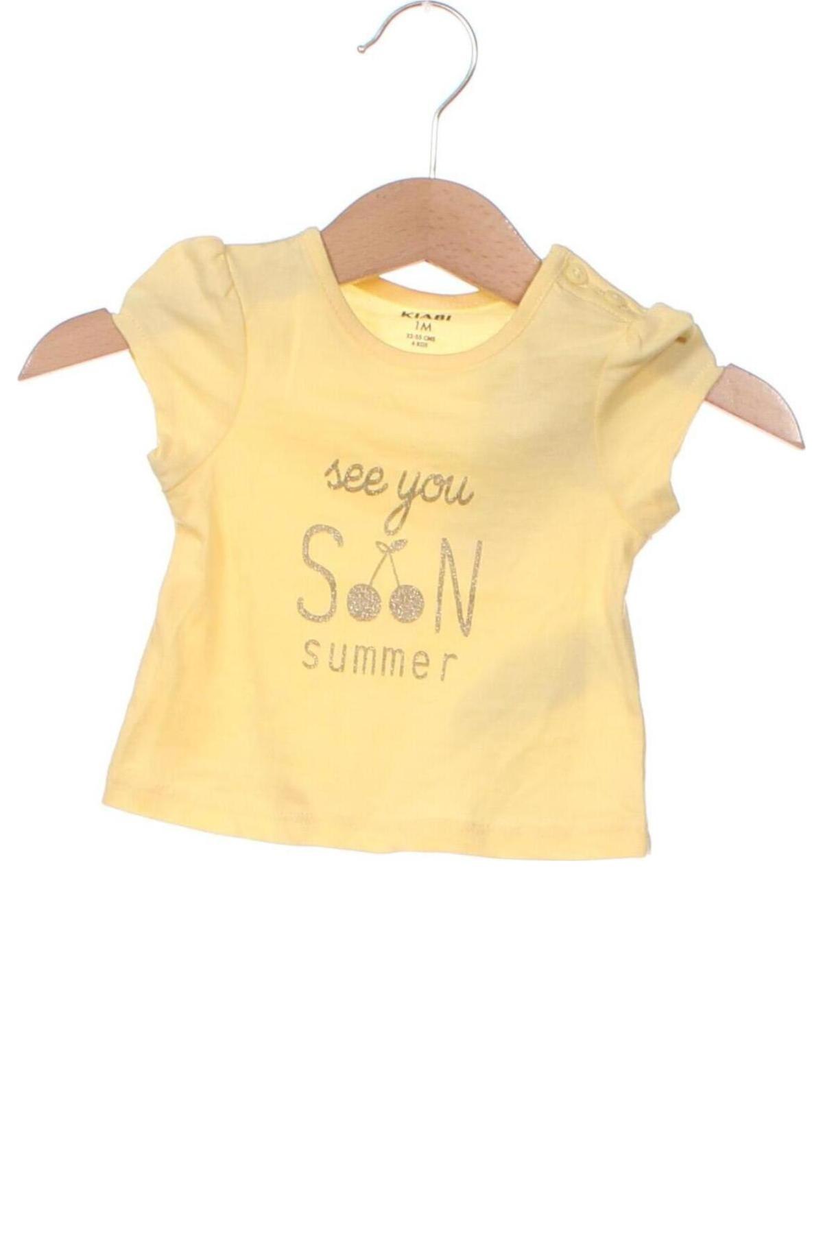 Kinder Shirt Kiabi, Größe 1-2m/ 50-56 cm, Farbe Gelb, Preis € 2,41
