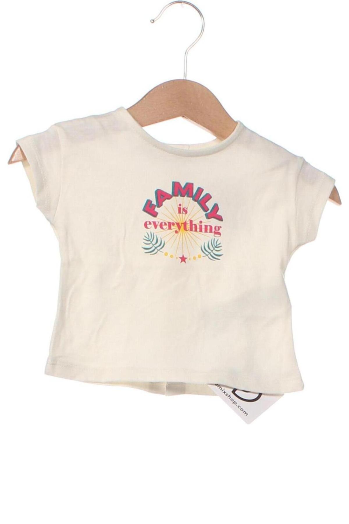 Детска блуза Kiabi, Размер 1-2m/ 50-56 см, Цвят Екрю, Цена 20,67 лв.