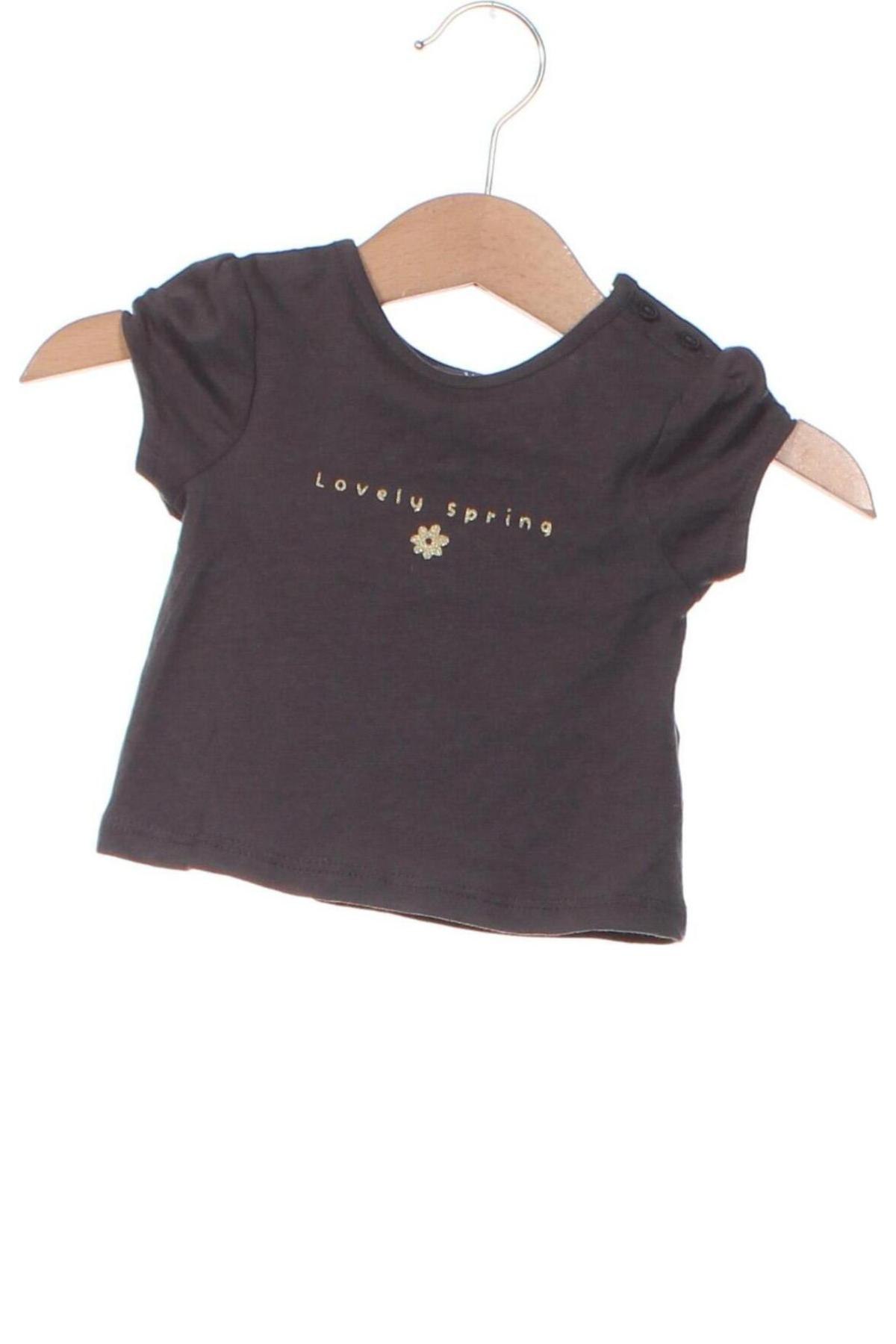 Детска блуза Kiabi, Размер 1-2m/ 50-56 см, Цвят Сив, Цена 6,63 лв.