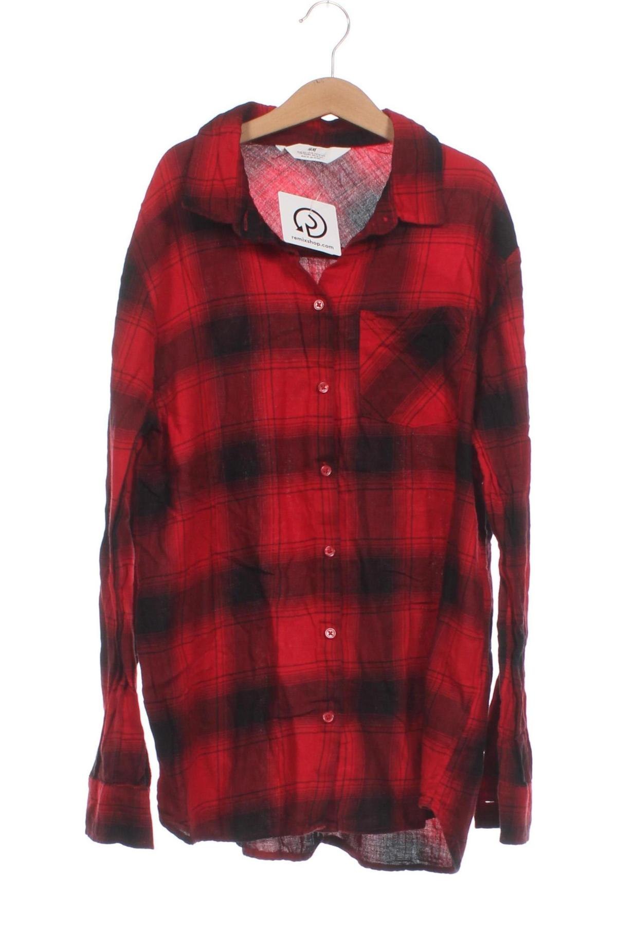 Kinderhemd H&M, Größe 12-13y/ 158-164 cm, Farbe Rot, Preis 17,40 €