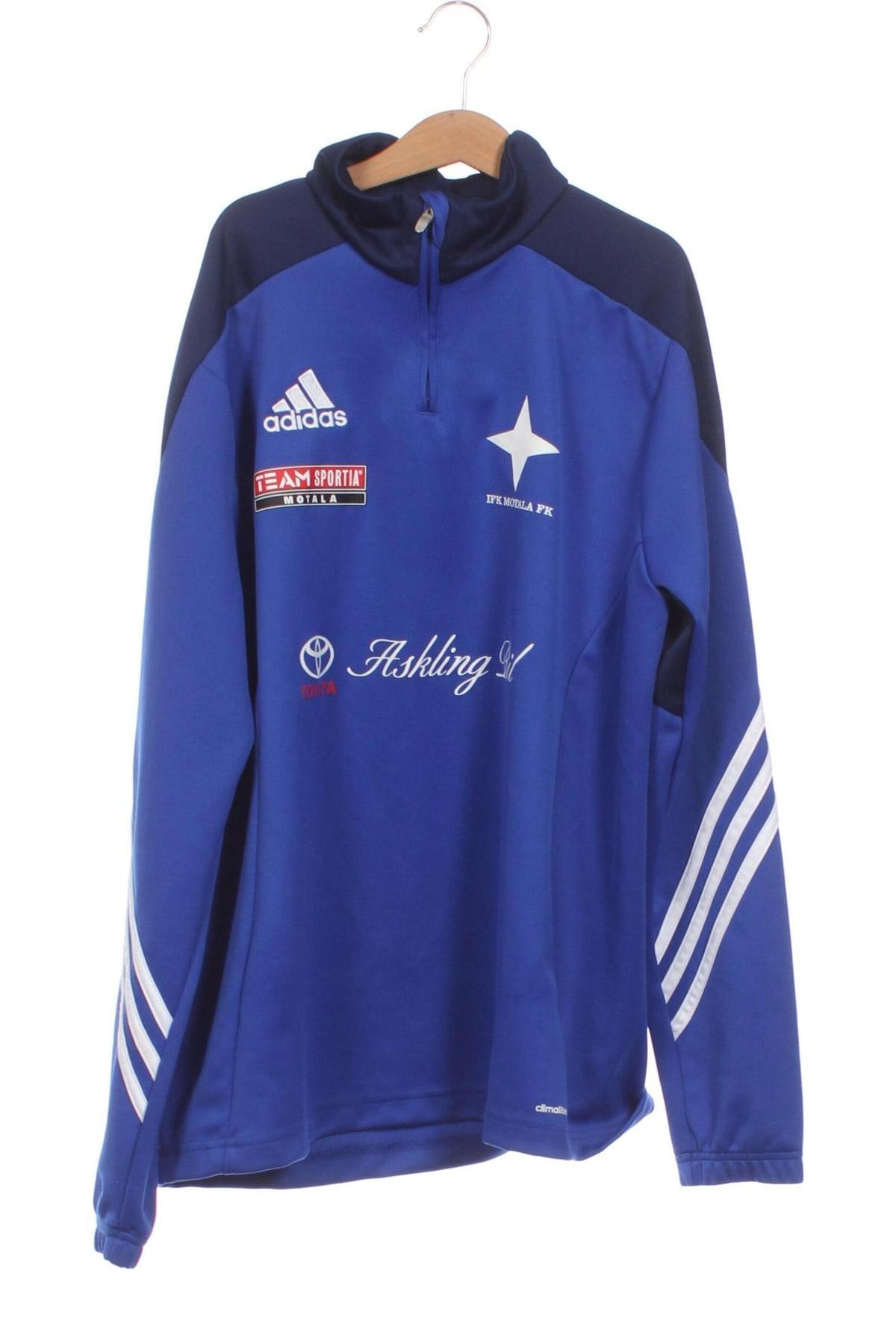 Kinder Sportbluse Adidas, Größe 10-11y/ 146-152 cm, Farbe Blau, Preis 56,27 €