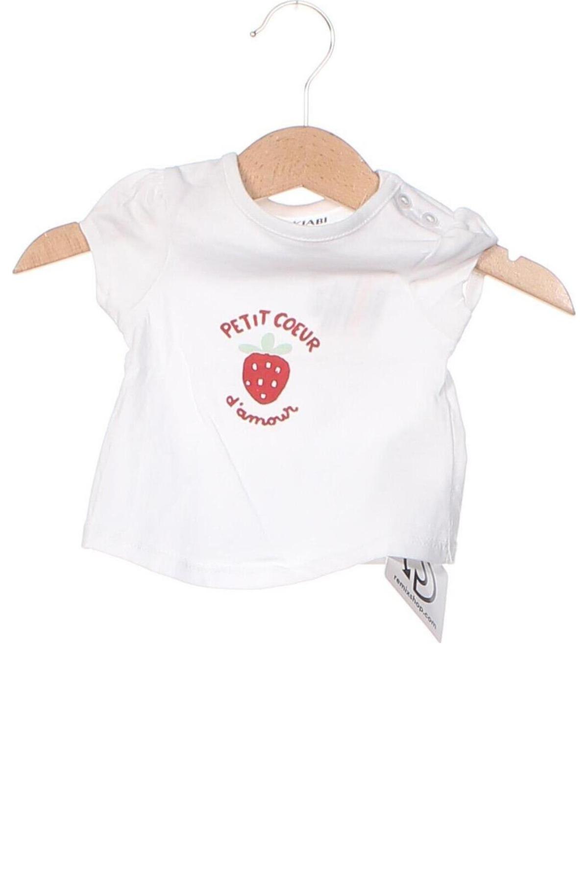 Детска тениска Kiabi, Размер 1-2m/ 50-56 см, Цвят Бял, Цена 29,00 лв.