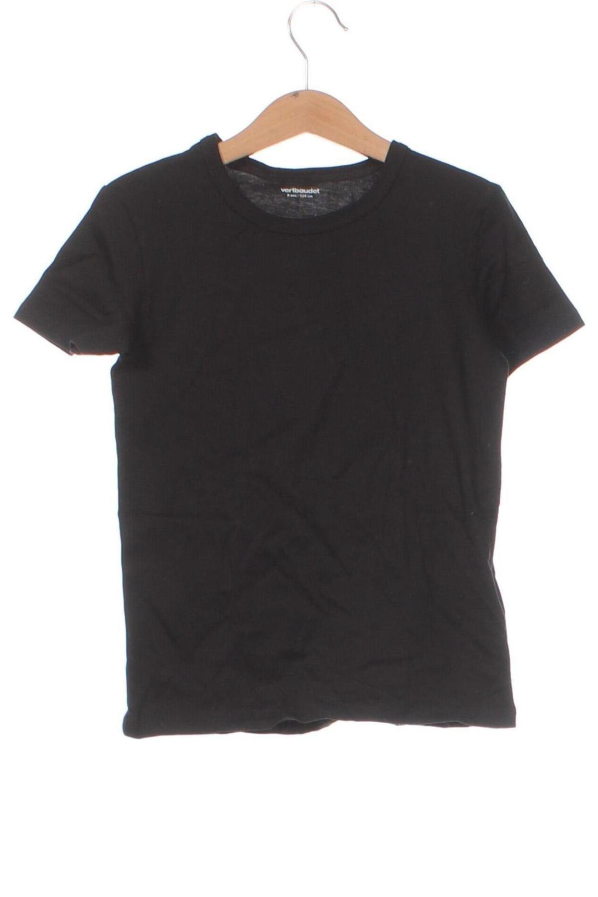 Dziecięcy T-shirt Vertbaudet, Rozmiar 7-8y/ 128-134 cm, Kolor Czarny, Cena 64,93 zł