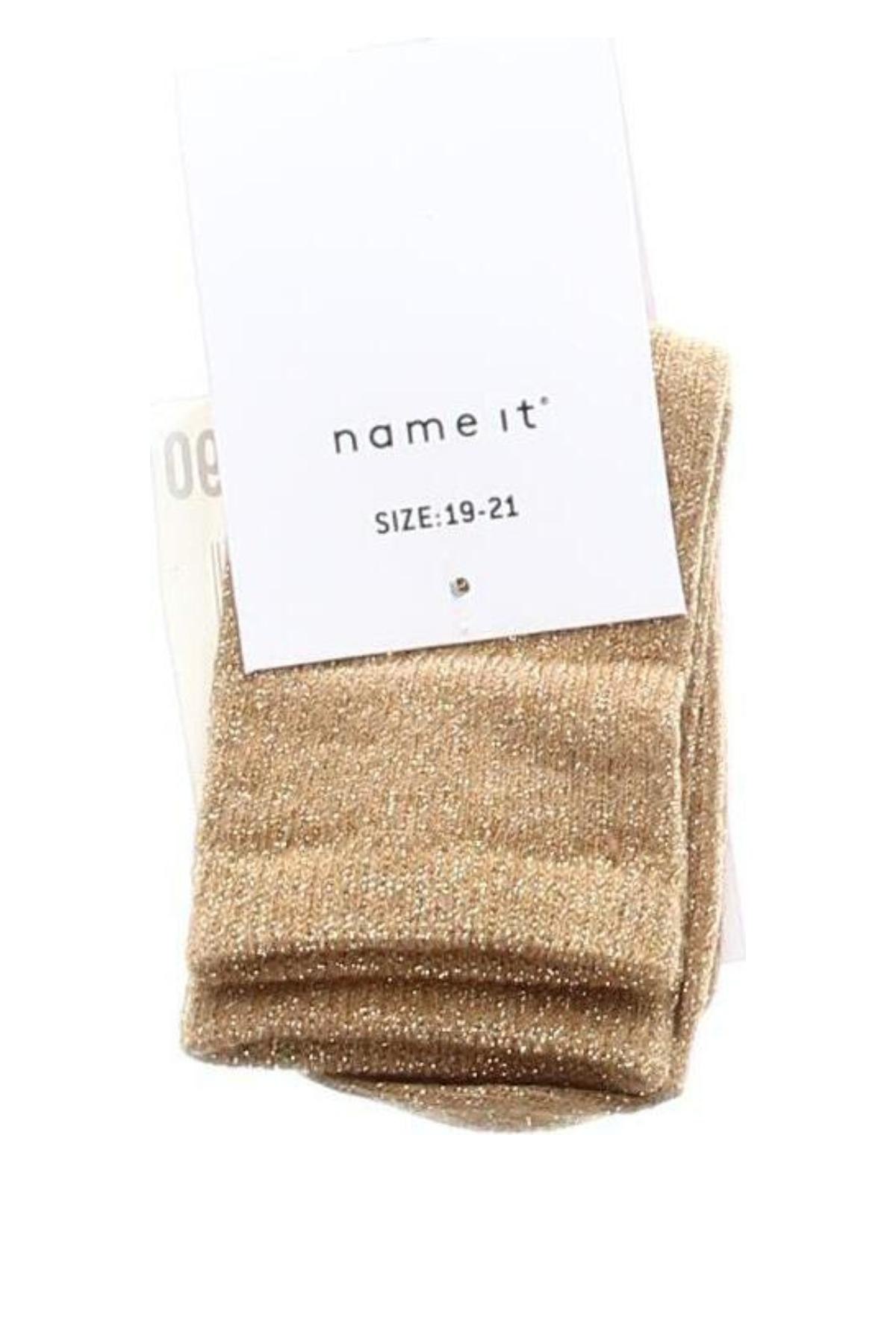 Kinder Socken Name It, Größe 18-24m/ 86-98 cm, Farbe Golden, Preis 6,68 €