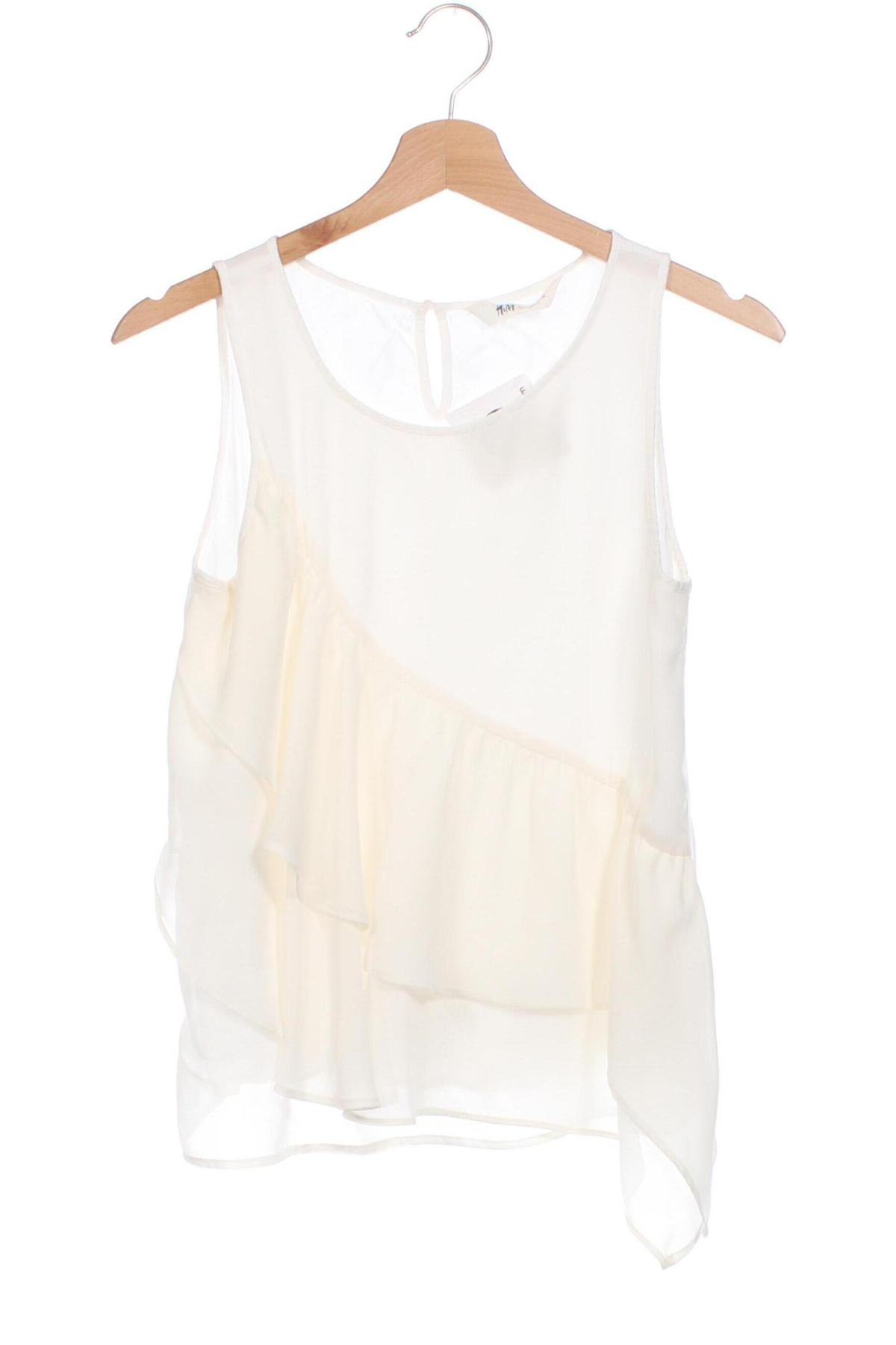 Μπλουζάκι αμάνικο παιδικό H&M, Μέγεθος 13-14y/ 164-168 εκ., Χρώμα Λευκό, Τιμή 1,93 €
