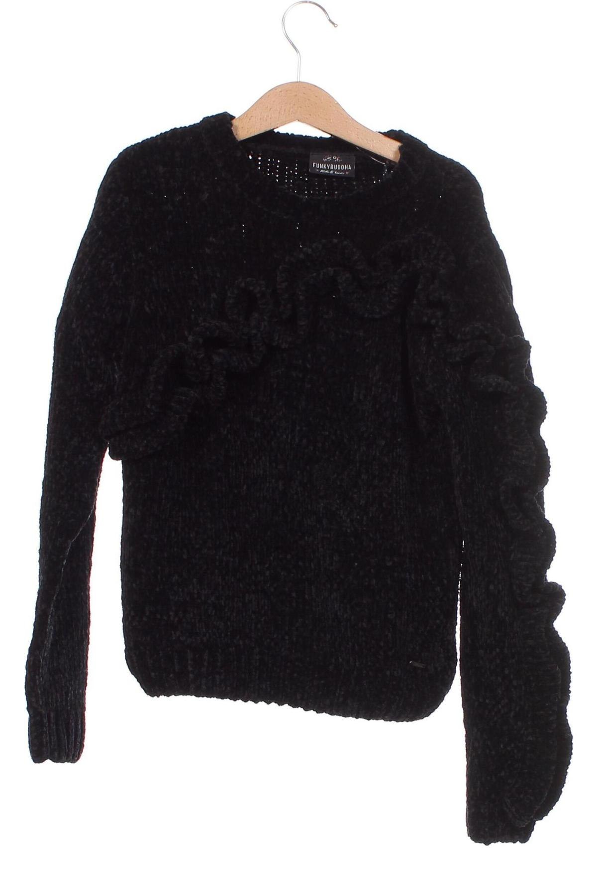 Детски пуловер Funky Buddha, Размер 9-10y/ 140-146 см, Цвят Черен, Цена 17,70 лв.