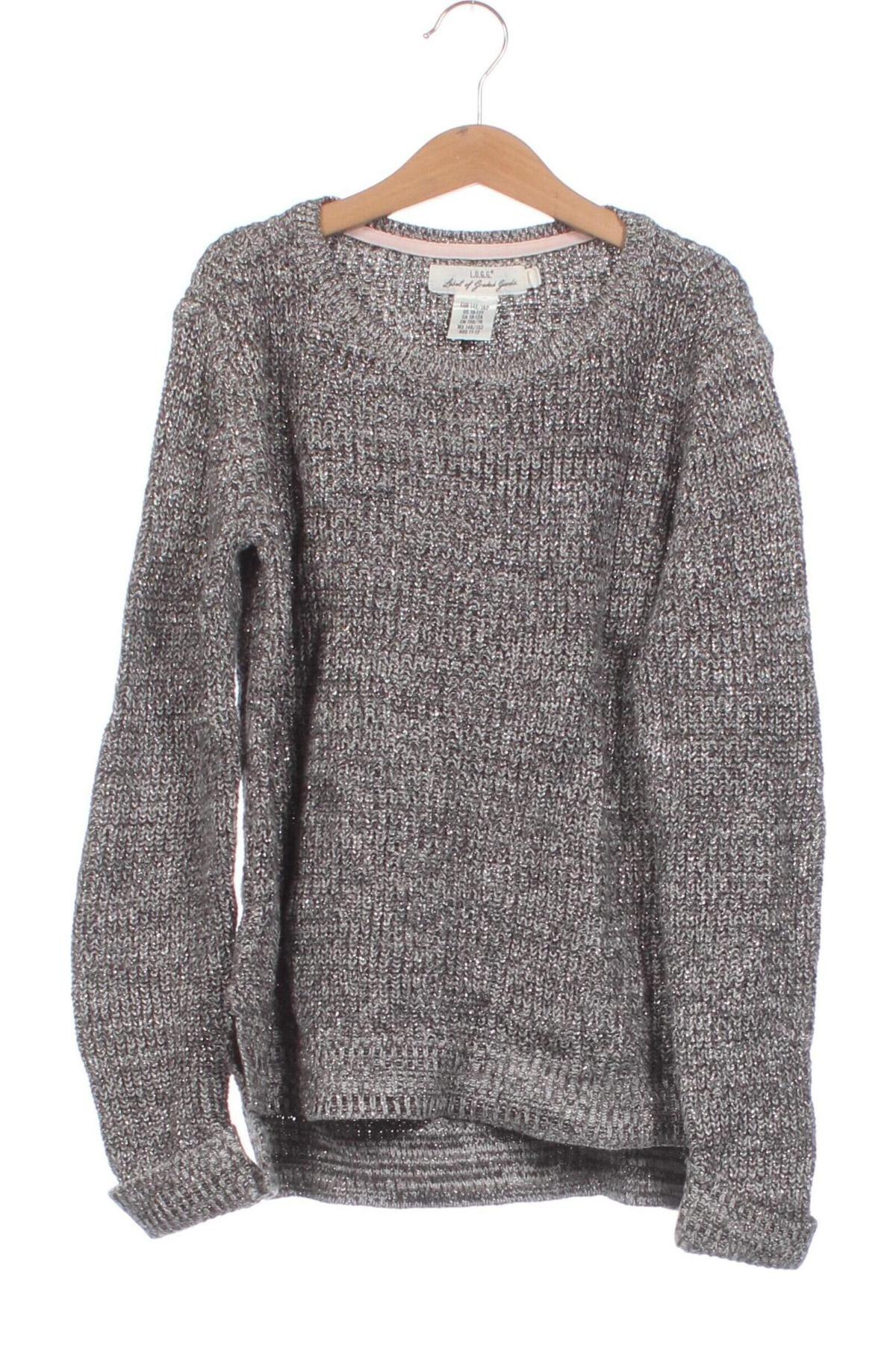 Детски пуловер H&M L.O.G.G., Размер 10-11y/ 146-152 см, Цвят Сив, Цена 7,48 лв.