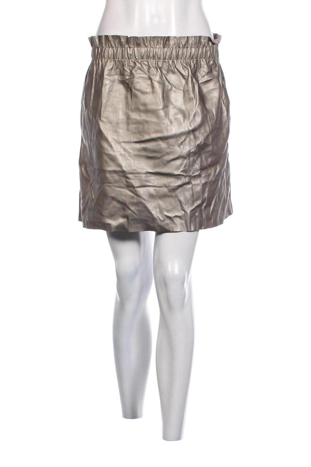 Δερμάτινη φούστα Zara Knitwear, Μέγεθος S, Χρώμα Ασημί, Τιμή 2,47 €