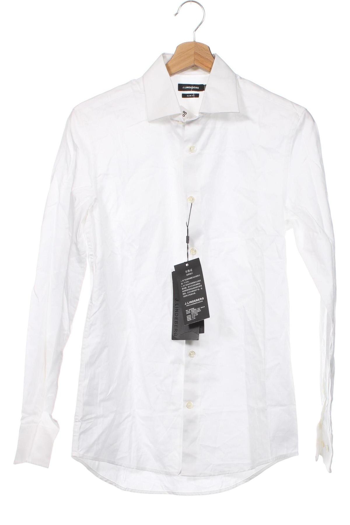 Ανδρικό πουκάμισο J.Lindeberg, Μέγεθος S, Χρώμα Λευκό, Τιμή 18,56 €