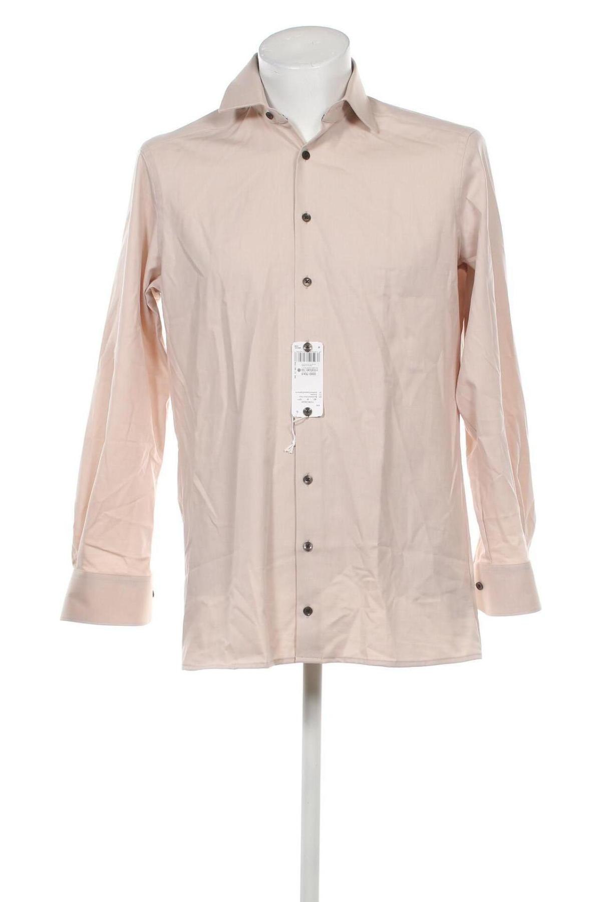 Ανδρικό πουκάμισο Olymp, Μέγεθος M, Χρώμα  Μπέζ, Τιμή 60,31 €