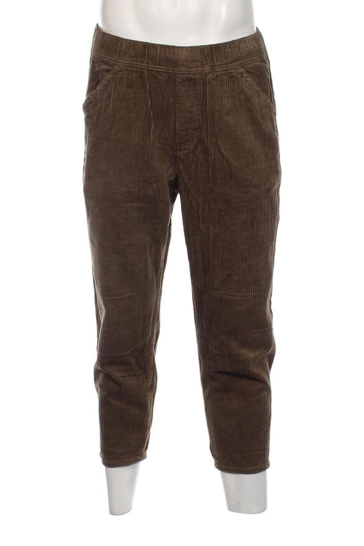 Pantaloni raiați de bărbați Zara, Mărime M, Culoare Verde, Preț 65,79 Lei
