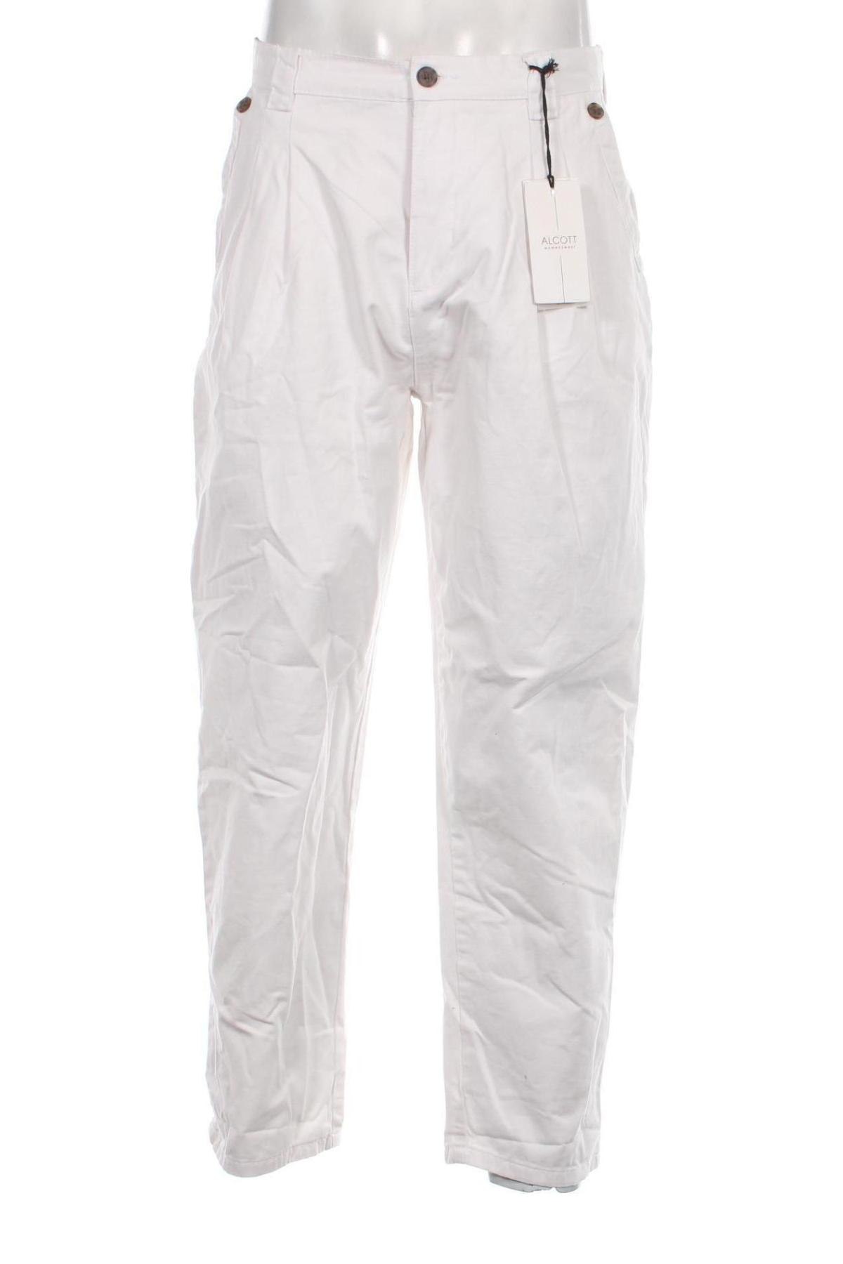 Мъжки панталон Alcott, Размер S, Цвят Бял, Цена 46,00 лв.