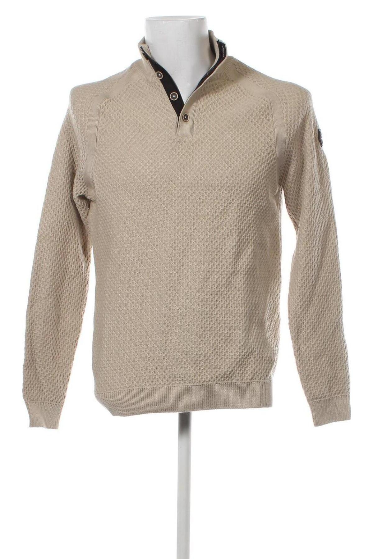 Мъжки пуловер No Excess, Размер L, Цвят Бежов, Цена 18,00 лв.