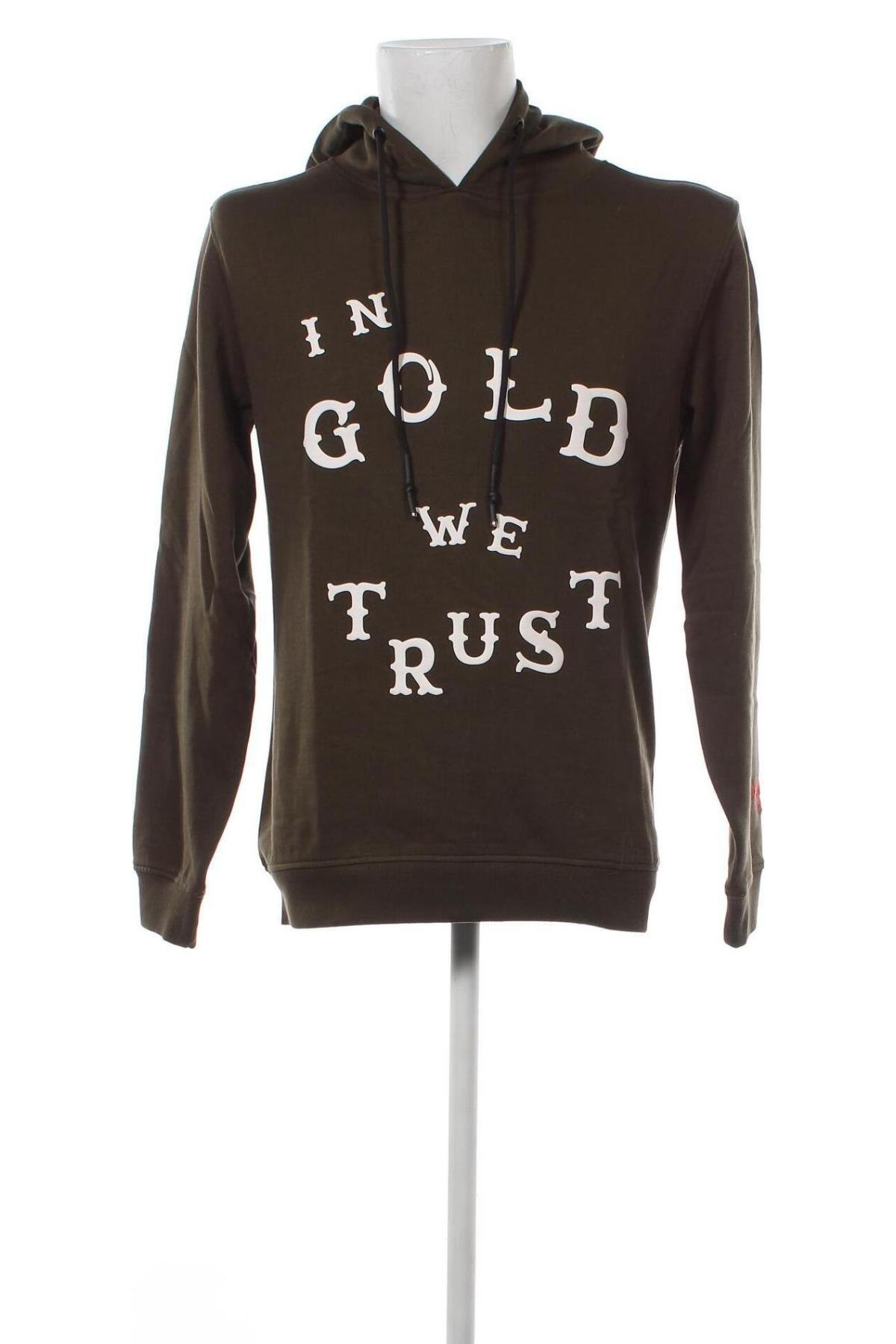 Herren Sweatshirt In Gold We Trust, Größe S, Farbe Grün, Preis € 19,90