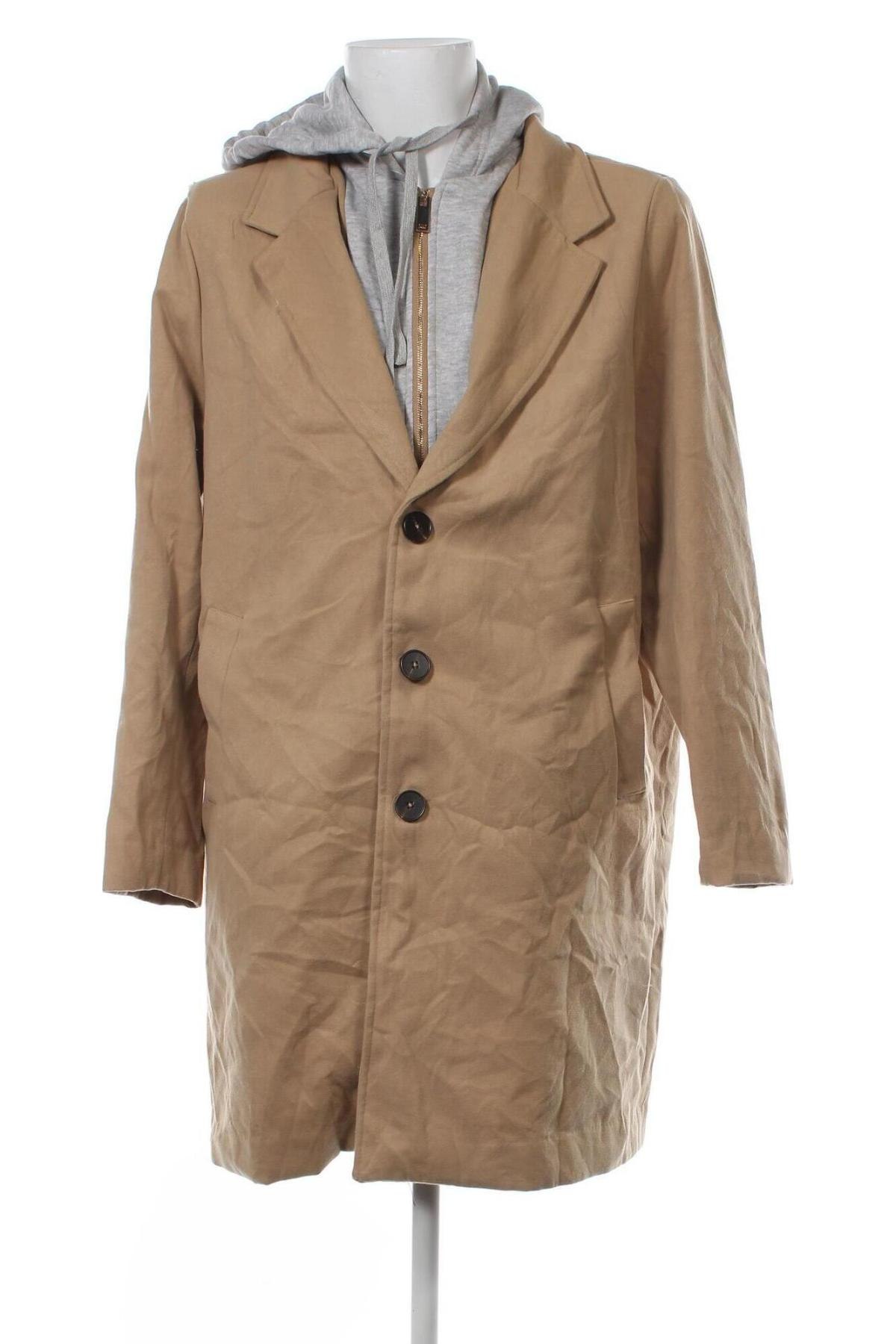 Pánský kabát  Fashion nova, Velikost L, Barva Béžová, Cena  427,00 Kč