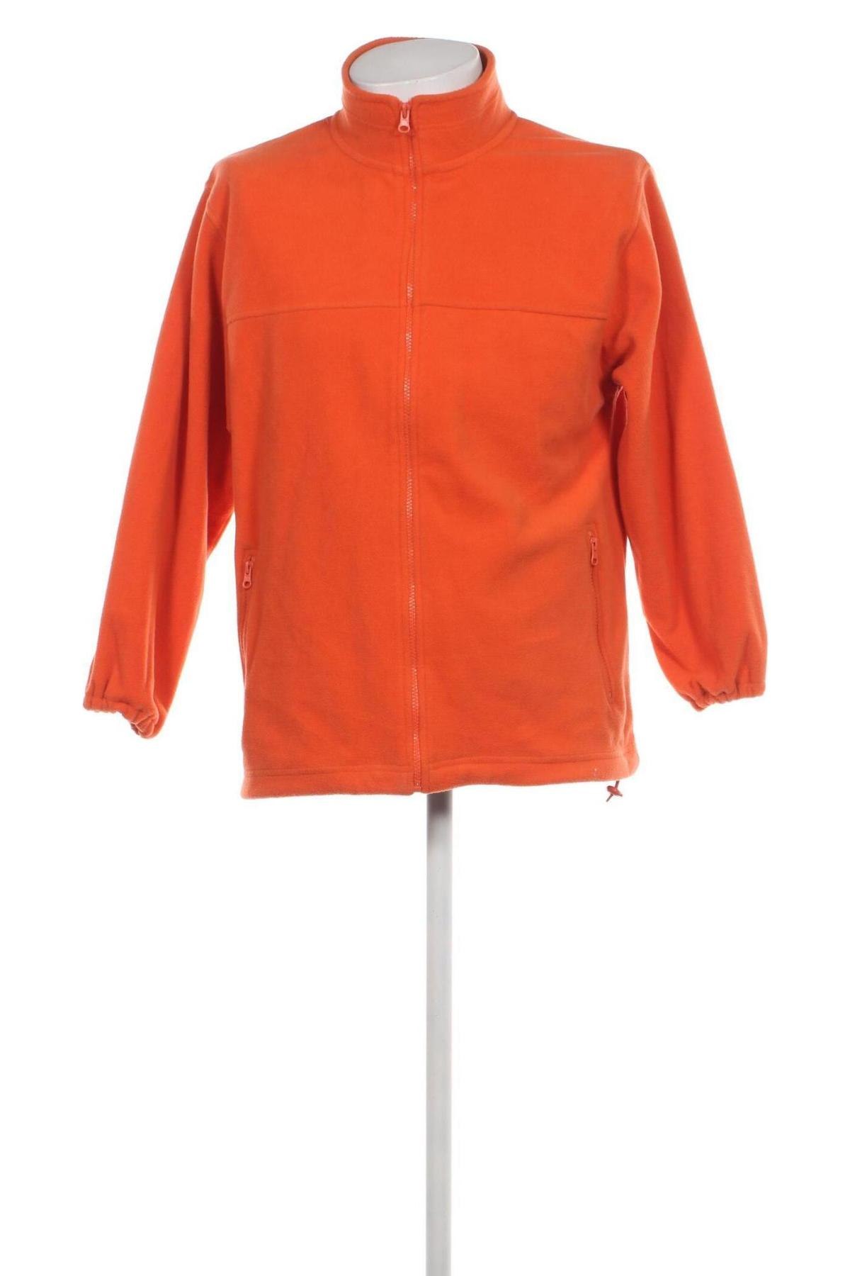 Ανδρική ζακέτα fleece, Μέγεθος M, Χρώμα Πορτοκαλί, Τιμή 7,24 €