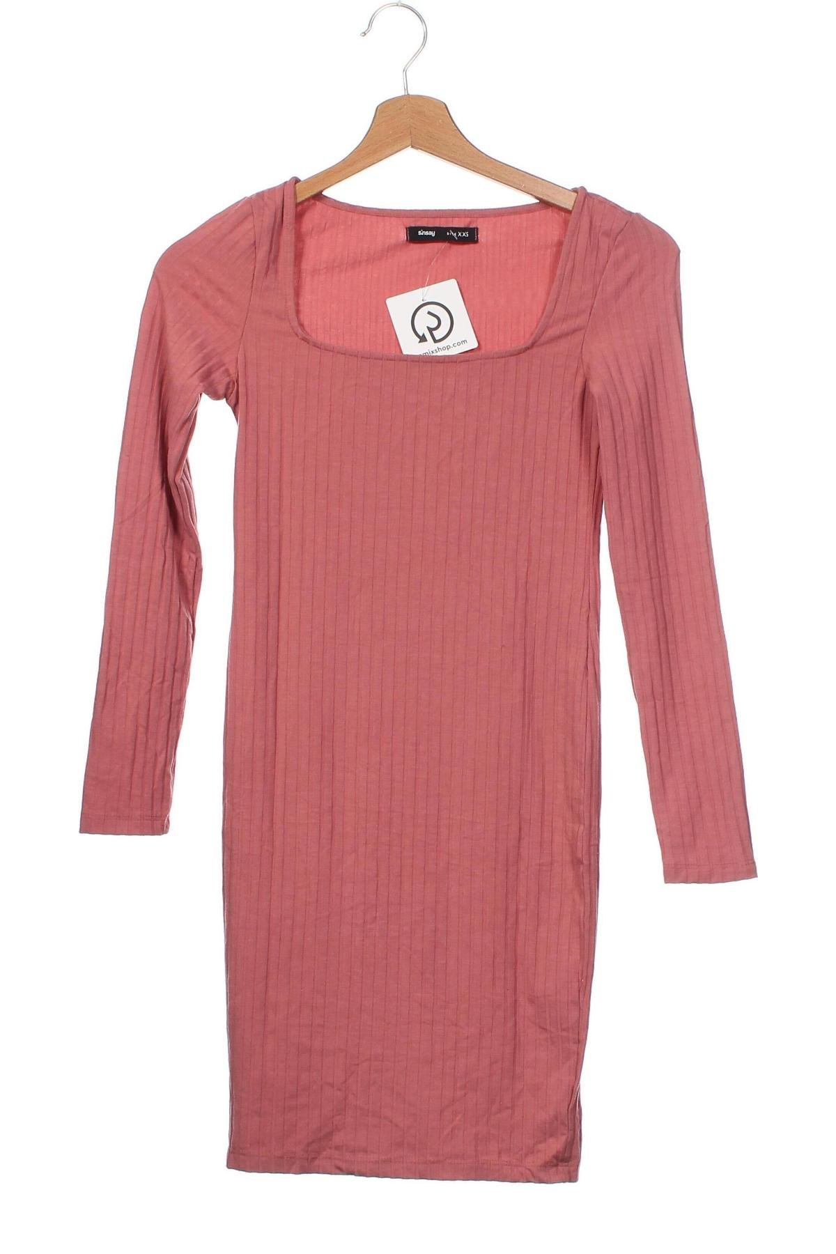 Šaty  Sinsay, Velikost XXS, Barva Růžová, Cena  462,00 Kč