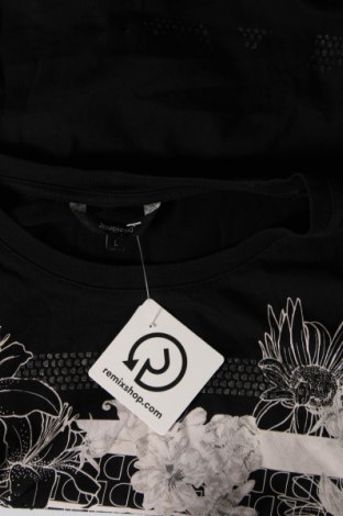 Γυναικείο t-shirt Desigual, Μέγεθος L, Χρώμα Μαύρο, Τιμή 25,06 €