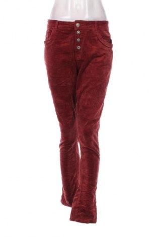 Pantaloni de velvet de femei KAROSTAR, Mărime XL, Culoare Roșu, Preț 33,99 Lei