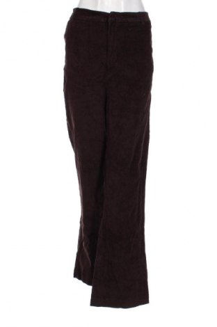 Pantaloni de velvet de femei Trend One, Mărime XXL, Culoare Maro, Preț 95,99 Lei