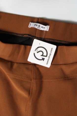 Pantaloni de femei Yu & Me, Mărime M, Culoare Maro, Preț 95,99 Lei