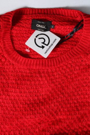 Damski sweter ONLY, Rozmiar L, Kolor Czerwony, Cena 56,99 zł