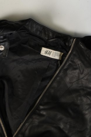 Dětská kožená bunda  H&M, Velikost 8-9y/ 134-140 cm, Barva Černá, Cena  579,00 Kč