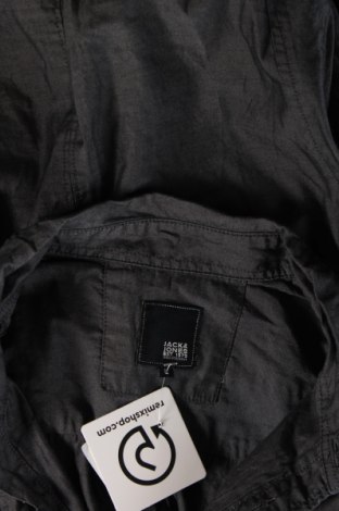 Ανδρικό πουκάμισο Jack & Jones, Μέγεθος L, Χρώμα Γκρί, Τιμή 8,99 €