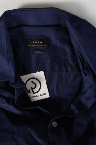 Ανδρικό πουκάμισο Zara, Μέγεθος L, Χρώμα Μπλέ, Τιμή 11,99 €