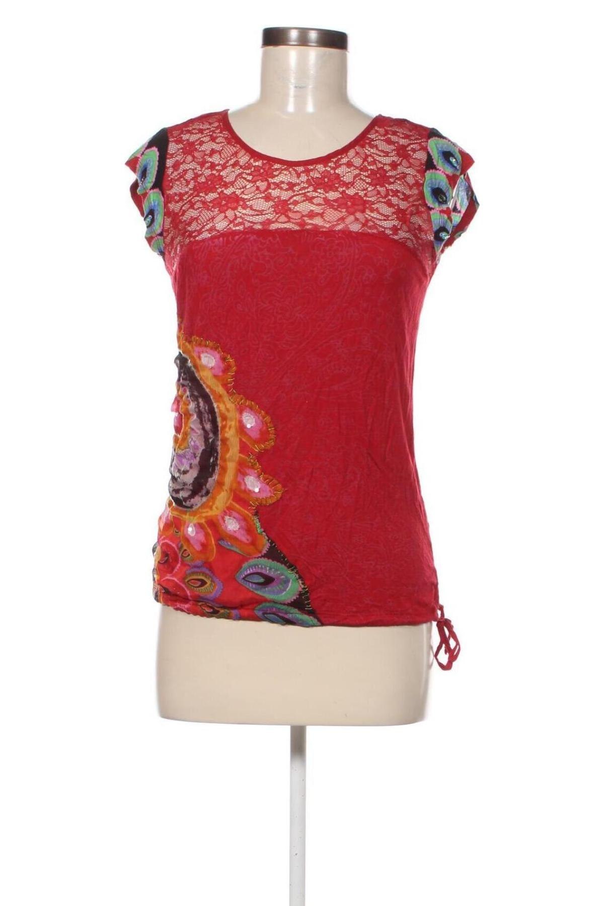 Damen Shirt Desigual, Größe M, Farbe Rot, Preis 20,49 €