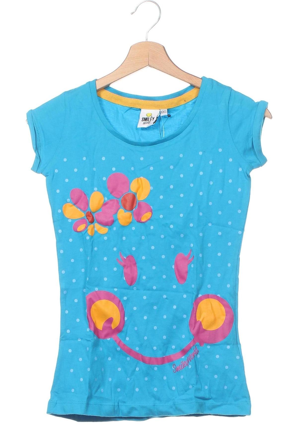 Damen Shirt Smiley World, Größe XXS, Farbe Blau, Preis 10,99 €