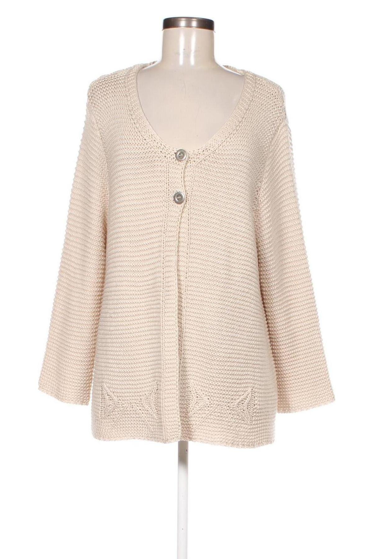 Damen Strickjacke, Größe XXL, Farbe Beige, Preis € 10,99