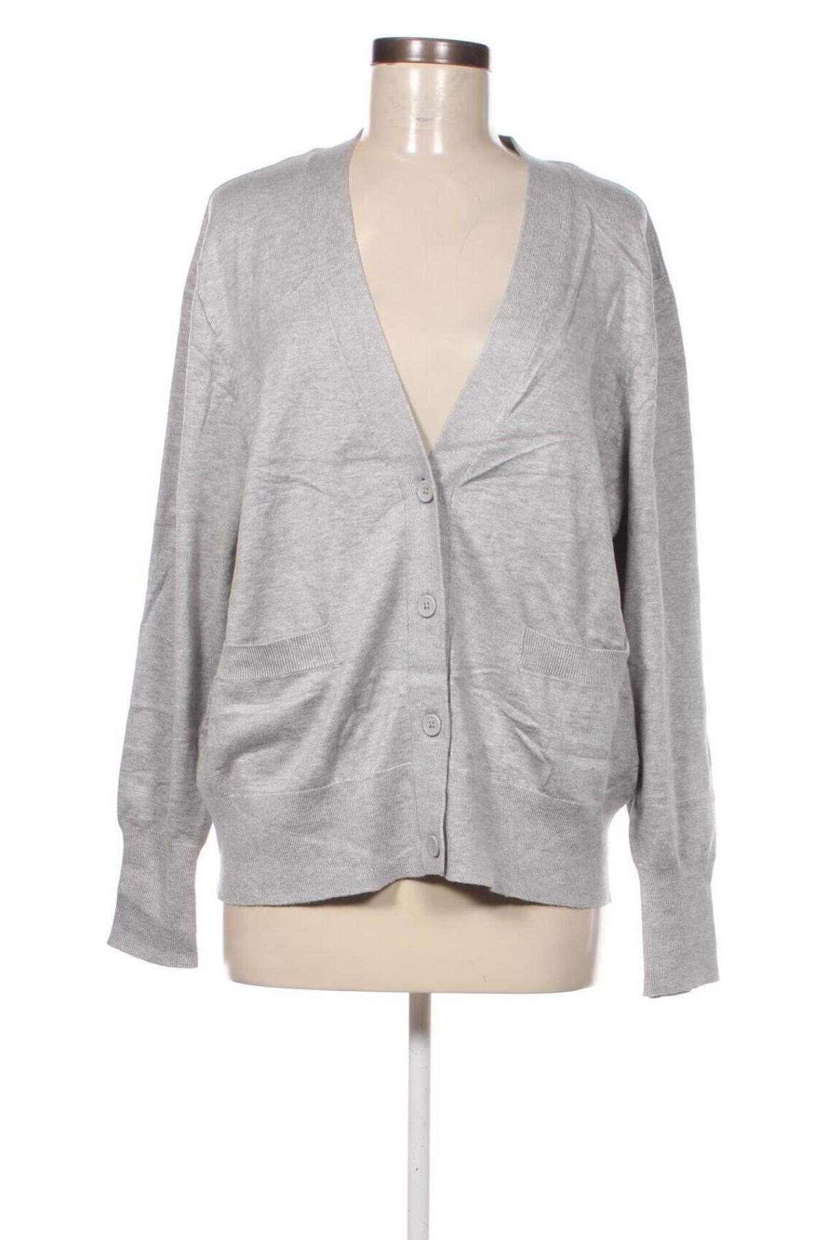 Damen Strickjacke H&M, Größe L, Farbe Grau, Preis 20,49 €