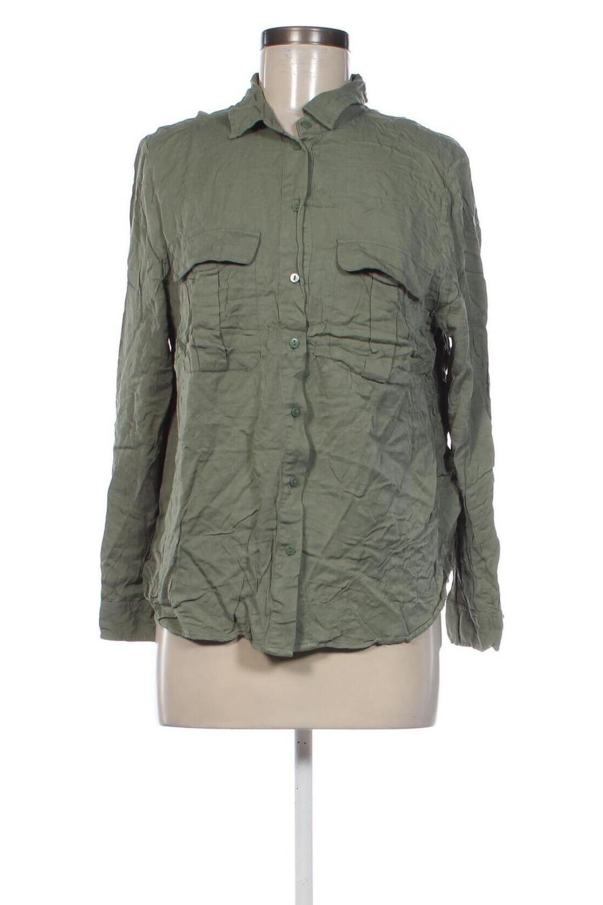 Cămașă de femei H&M, Mărime XL, Culoare Verde, Preț 82,99 Lei