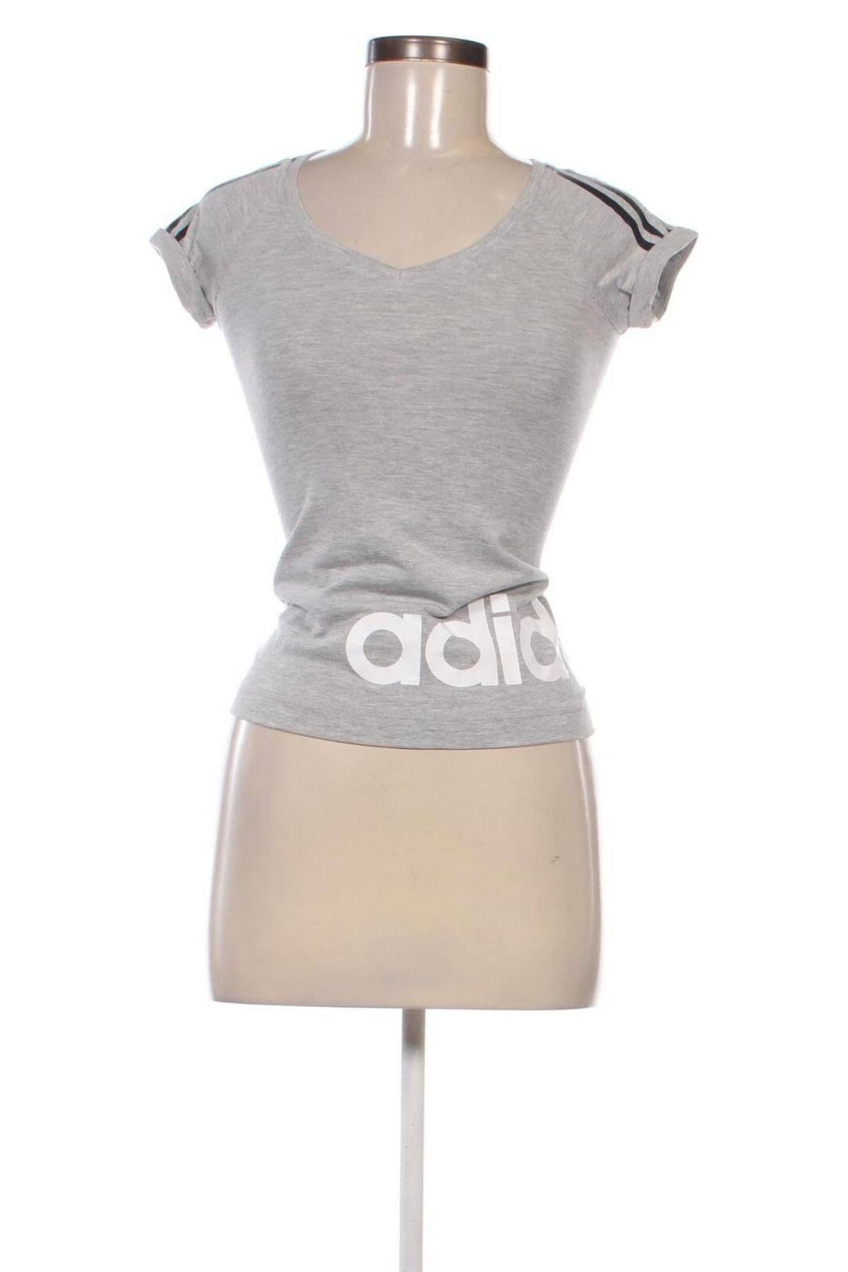 Damen T-Shirt Adidas, Größe S, Farbe Grau, Preis 8,99 €