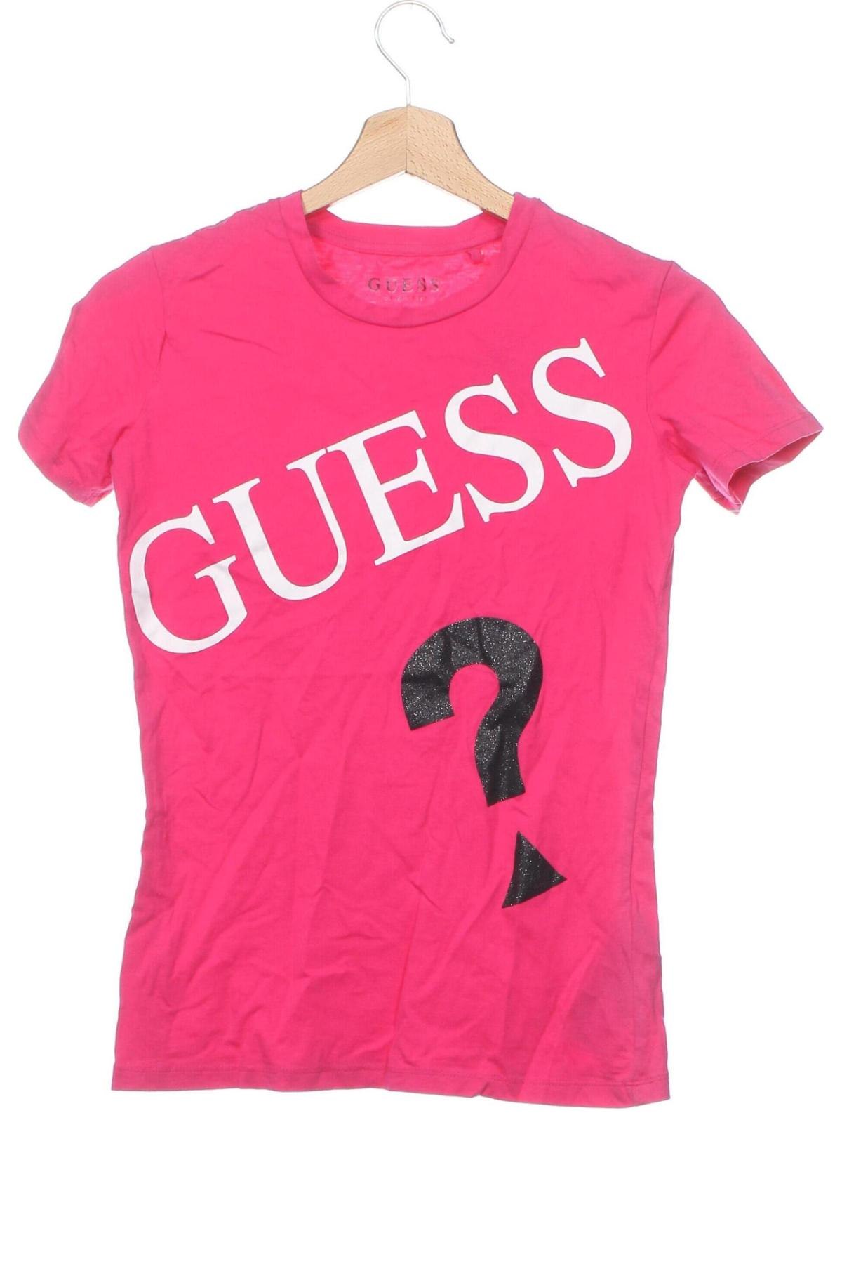 Γυναικείο t-shirt Guess, Μέγεθος XS, Χρώμα Ρόζ , Τιμή 10,99 €