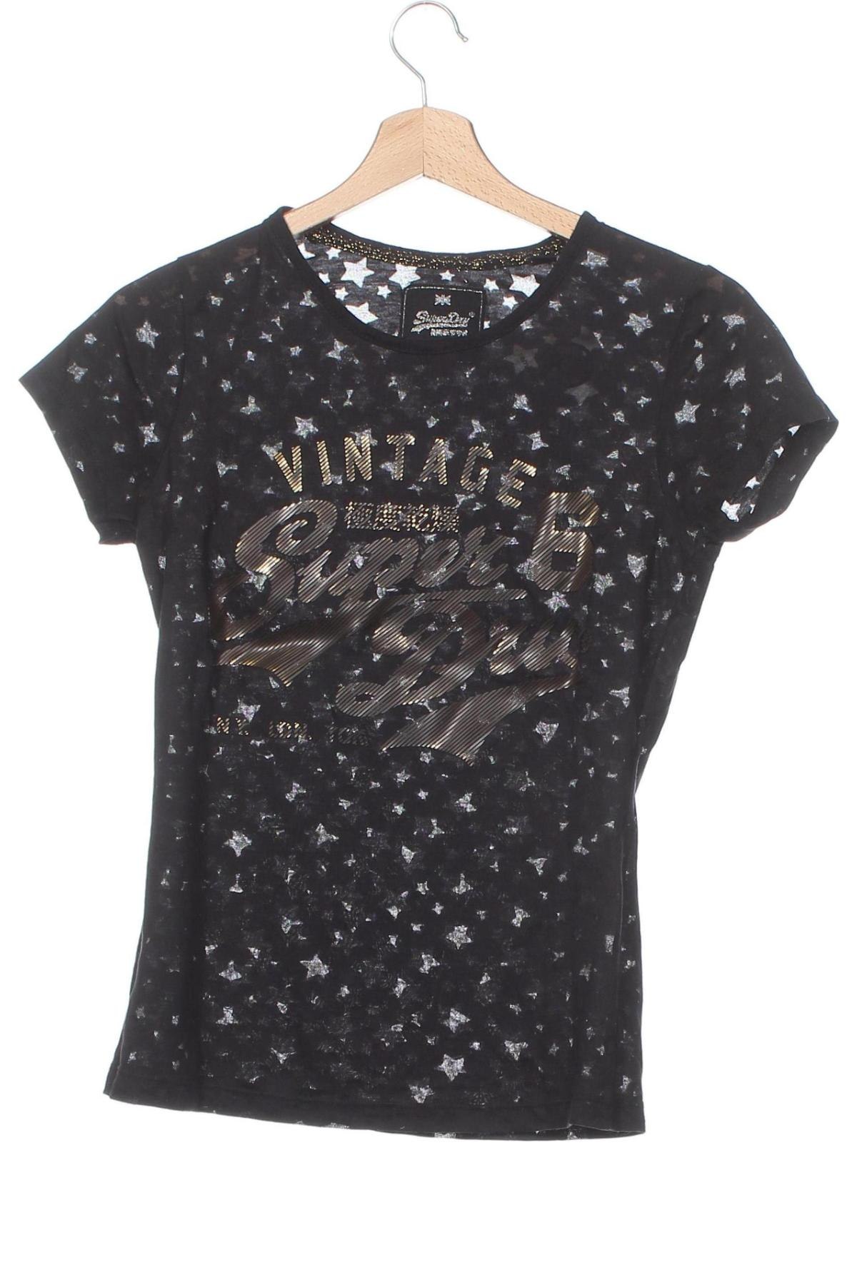 Damen T-Shirt Superdry, Größe S, Farbe Schwarz, Preis 9,21 €