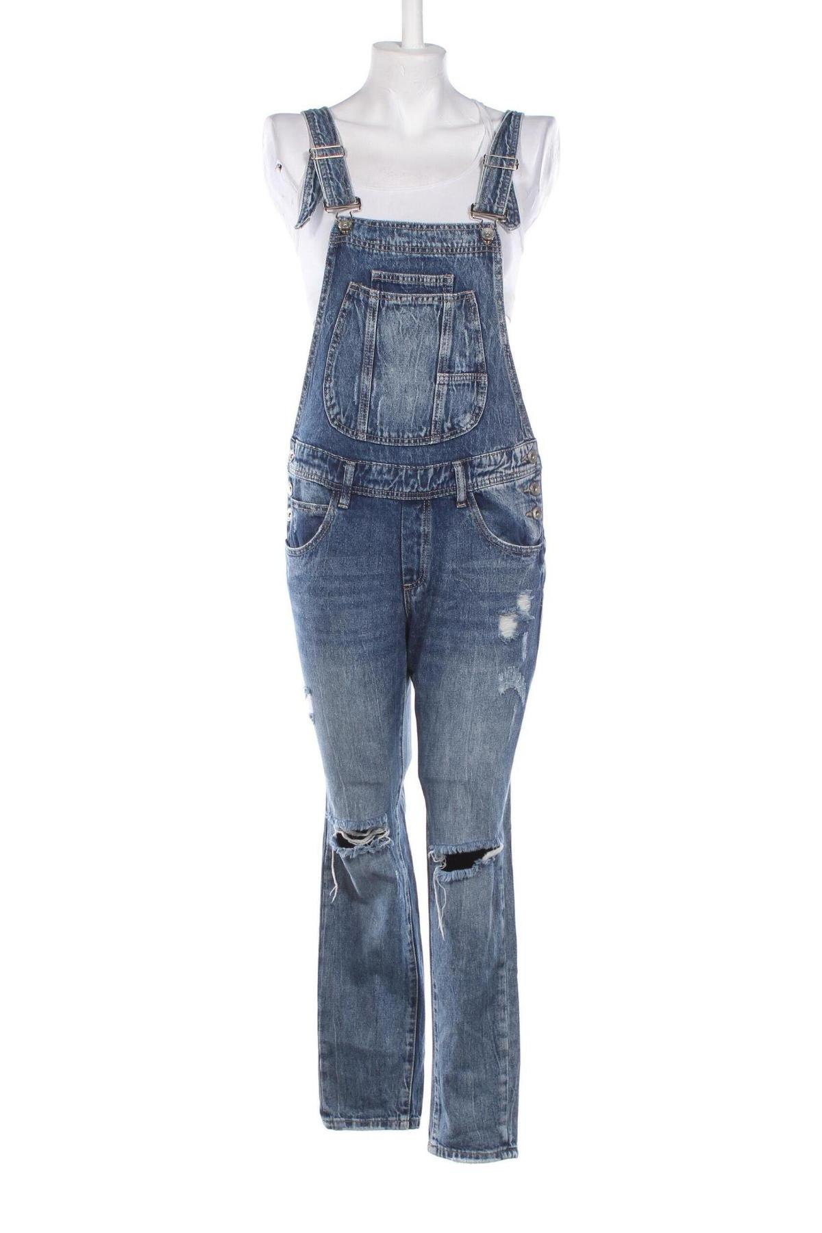 Langer Damen-Overall, Größe M, Farbe Blau, Preis € 25,00