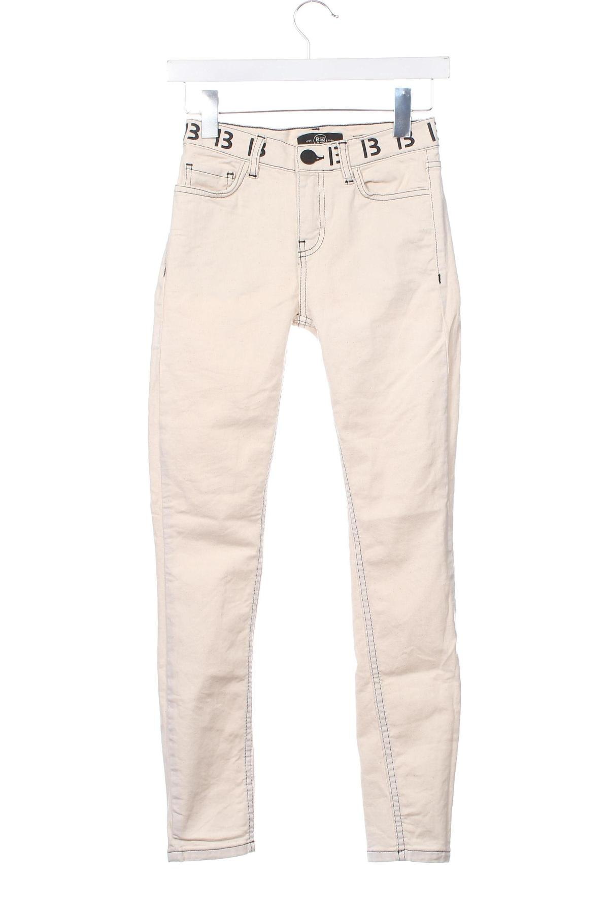 Damskie jeansy BSB Jeans, Rozmiar XS, Kolor Beżowy, Cena 94,62 zł