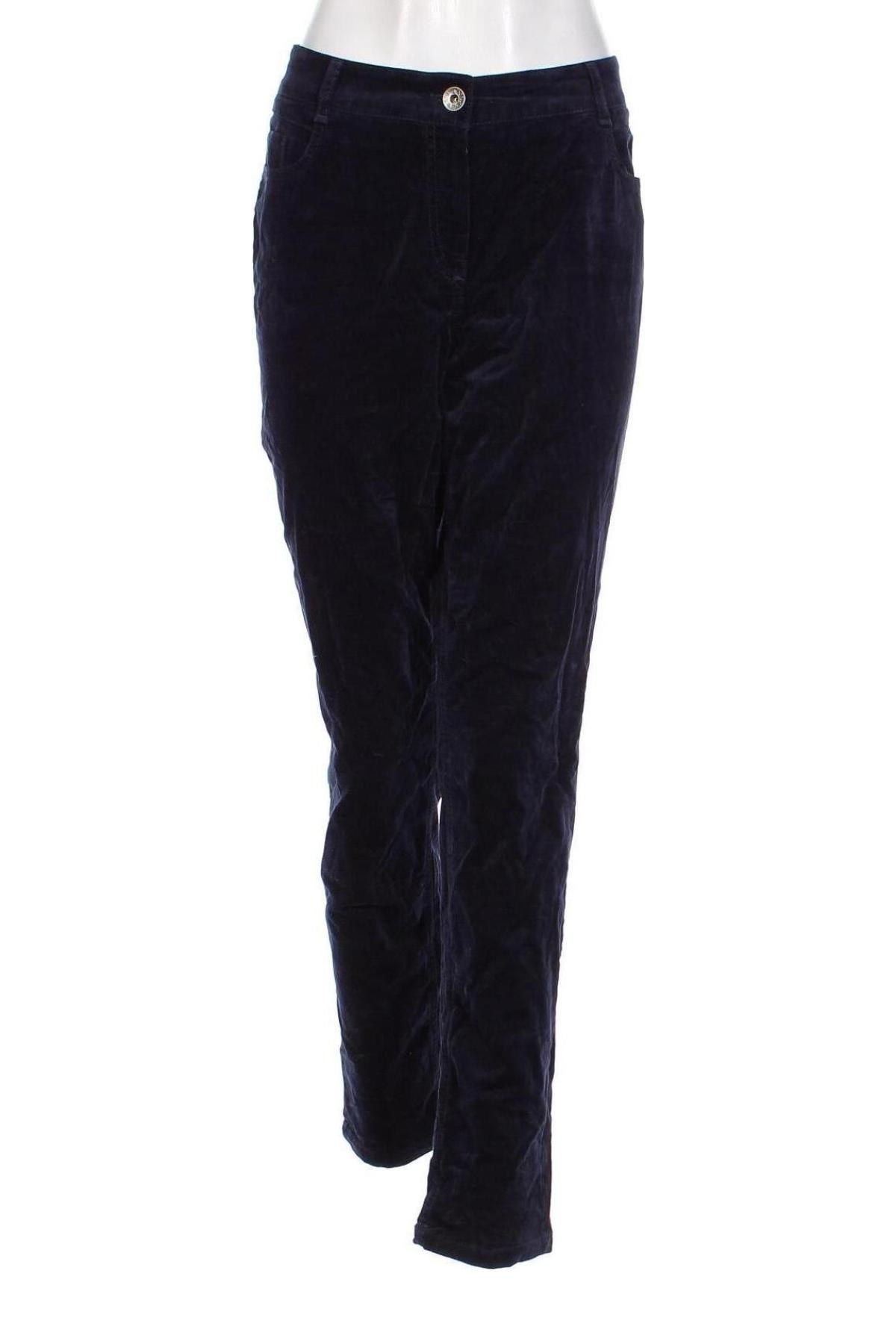 Pantaloni de velvet de femei, Mărime XXL, Culoare Albastru, Preț 52,99 Lei